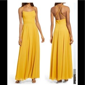 Lulus Dreamy Romance Backless Maxi Dress
